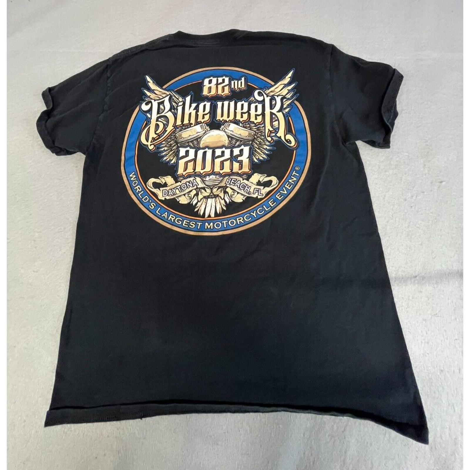 2023 Bike Week Daytona Beach Official Logo TShirt Small Black